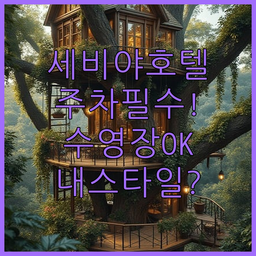 렌터카 주차 수영장 구비 세비야 호텔..