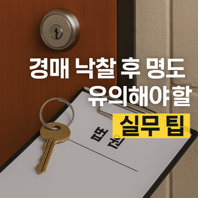 경매 낙찰 후 명도 전략 : 점유자 유형별 대처법과 협상 노하우