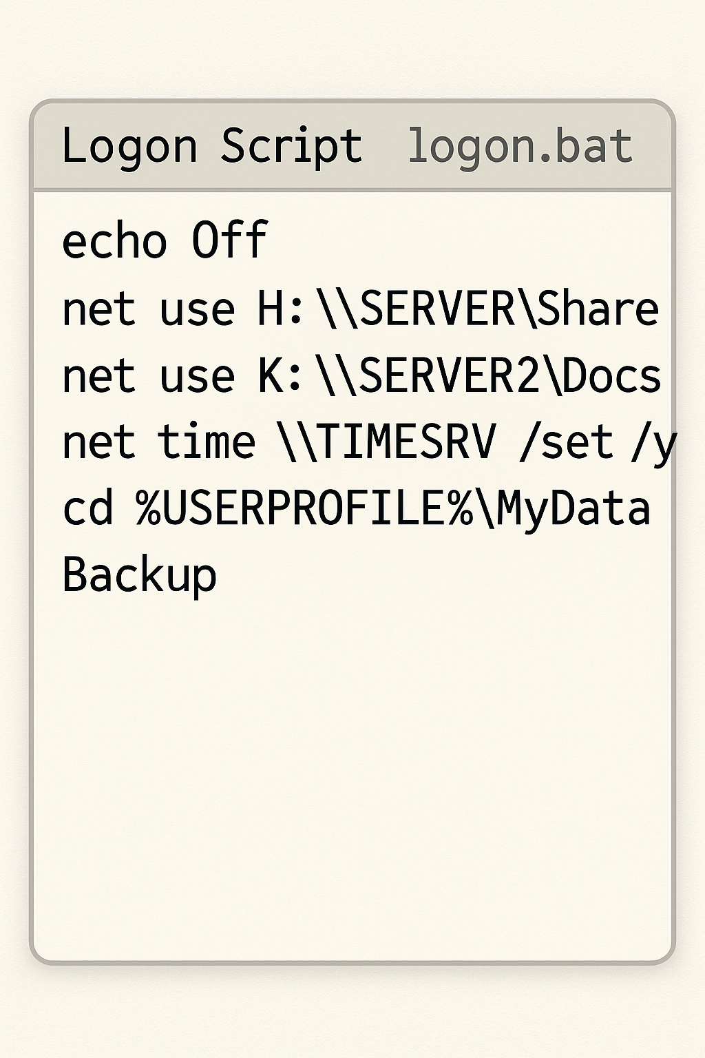 로그온 스크립트 구성 및 자동 실행 설정 방법