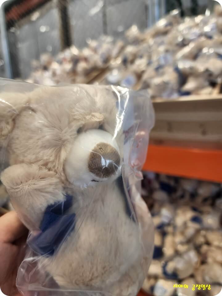 코스트코 파란 조끼입은 곰돌이