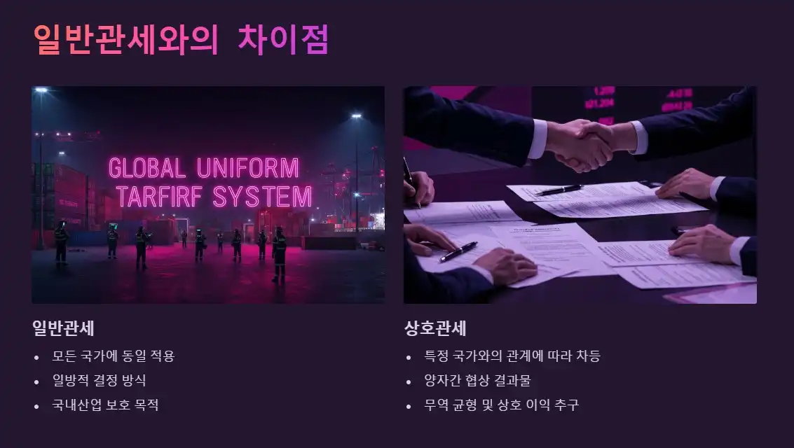 상호관세와 일반과세 차이점