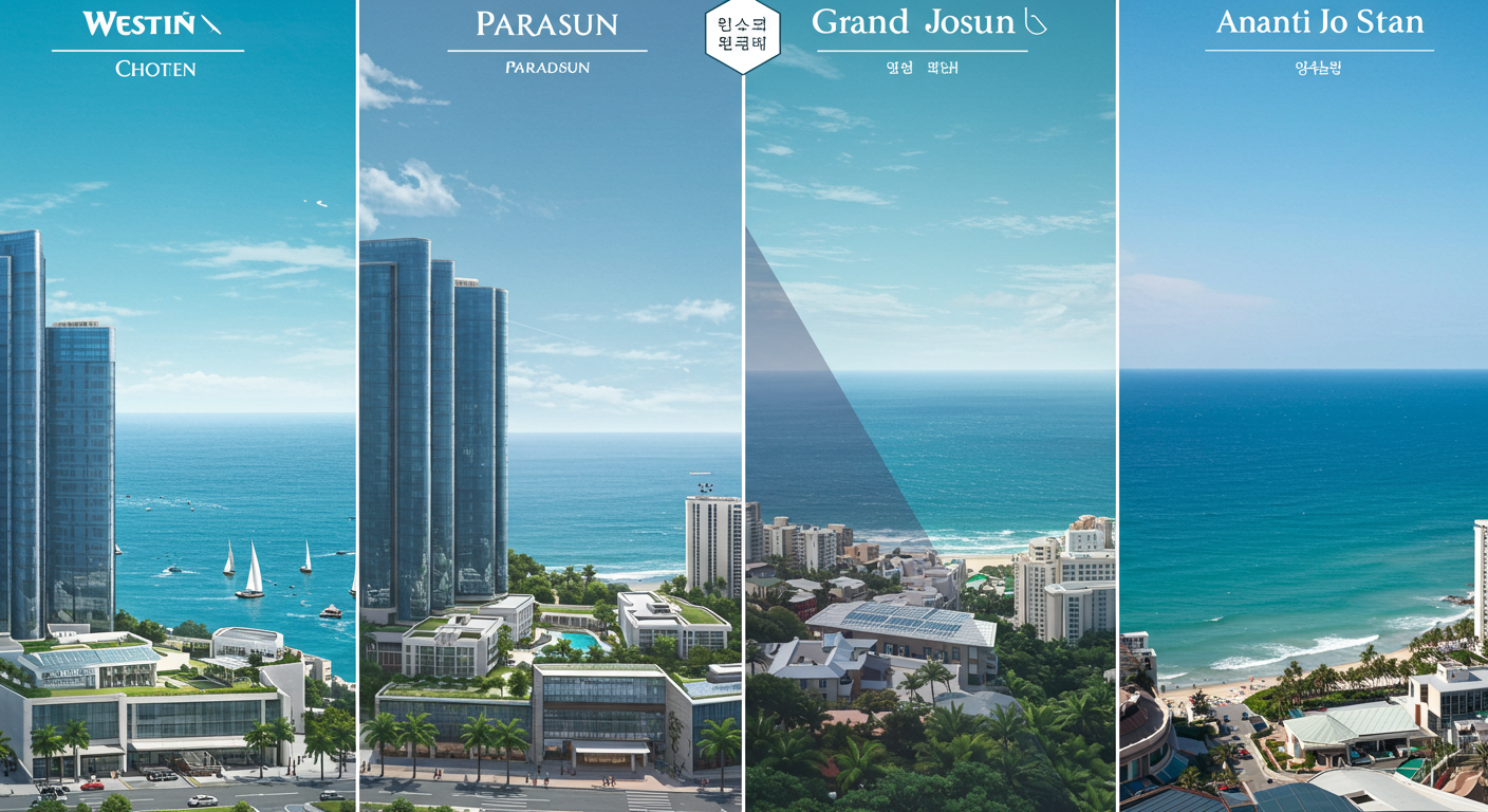 부산 주요 오션뷰 호텔별 바다 전망 비교