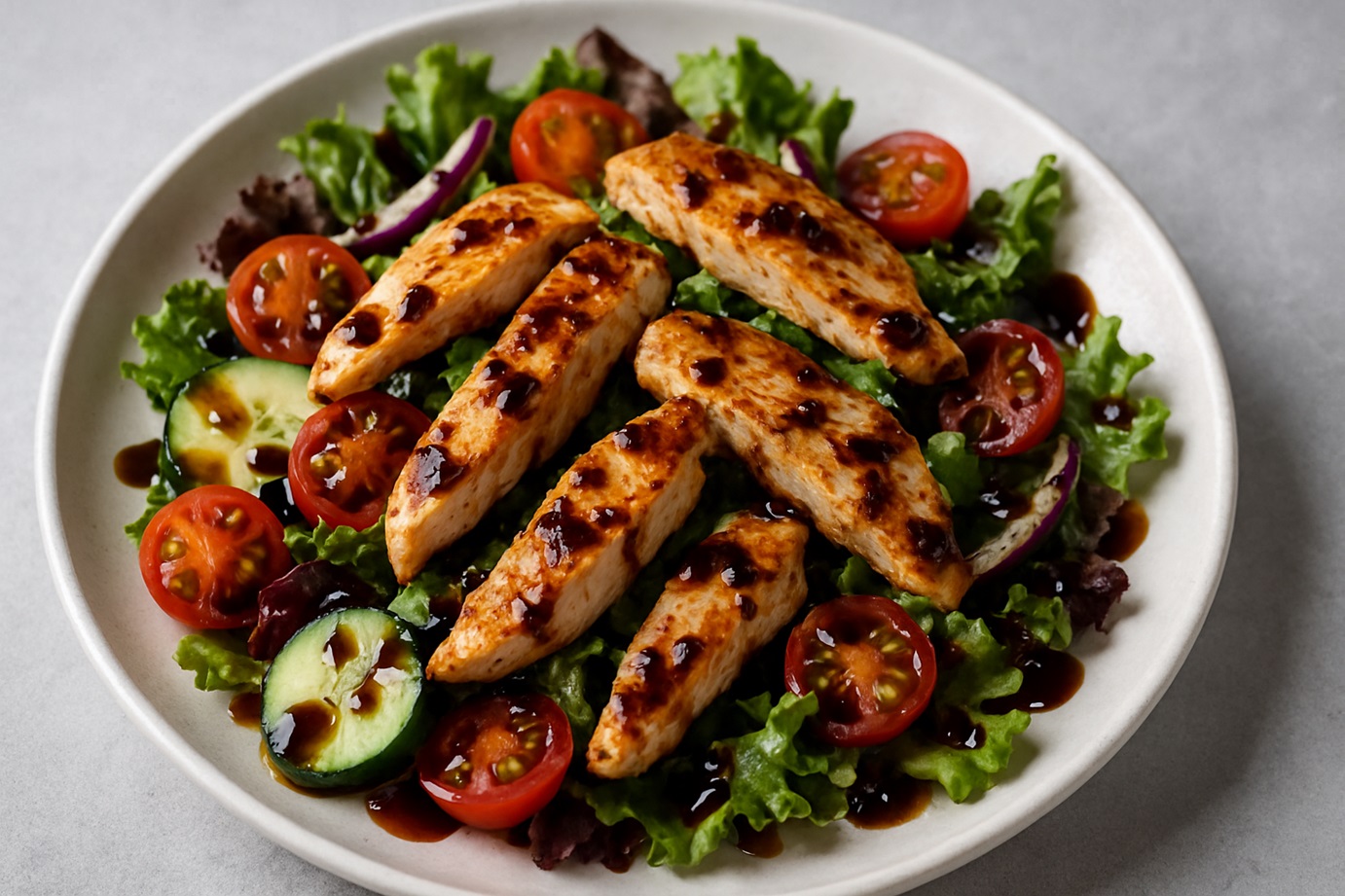 구운닭가슴살샐러드, a grilled chicken breast Salad