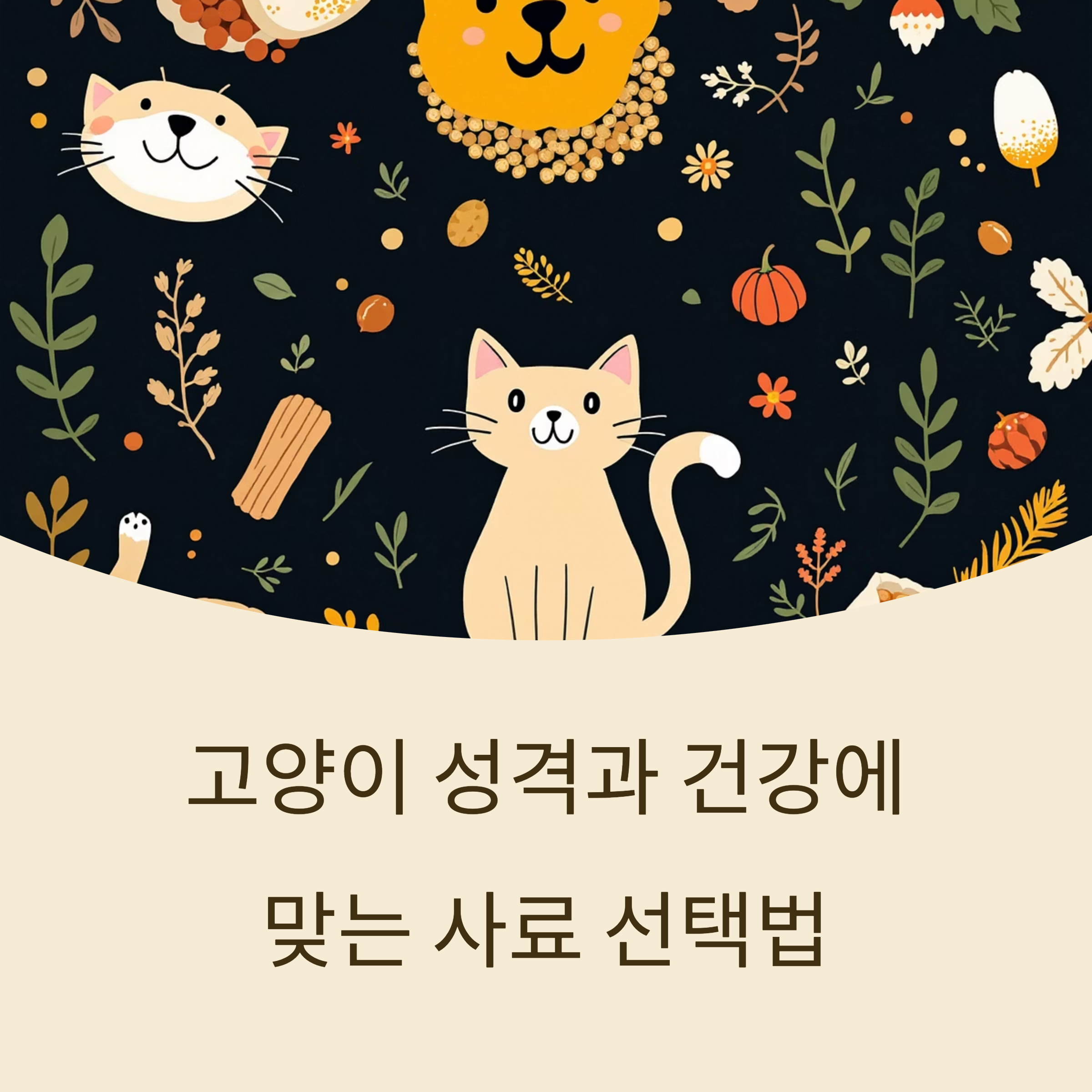 고양이 성격과 건강에맞는 사료 선택법