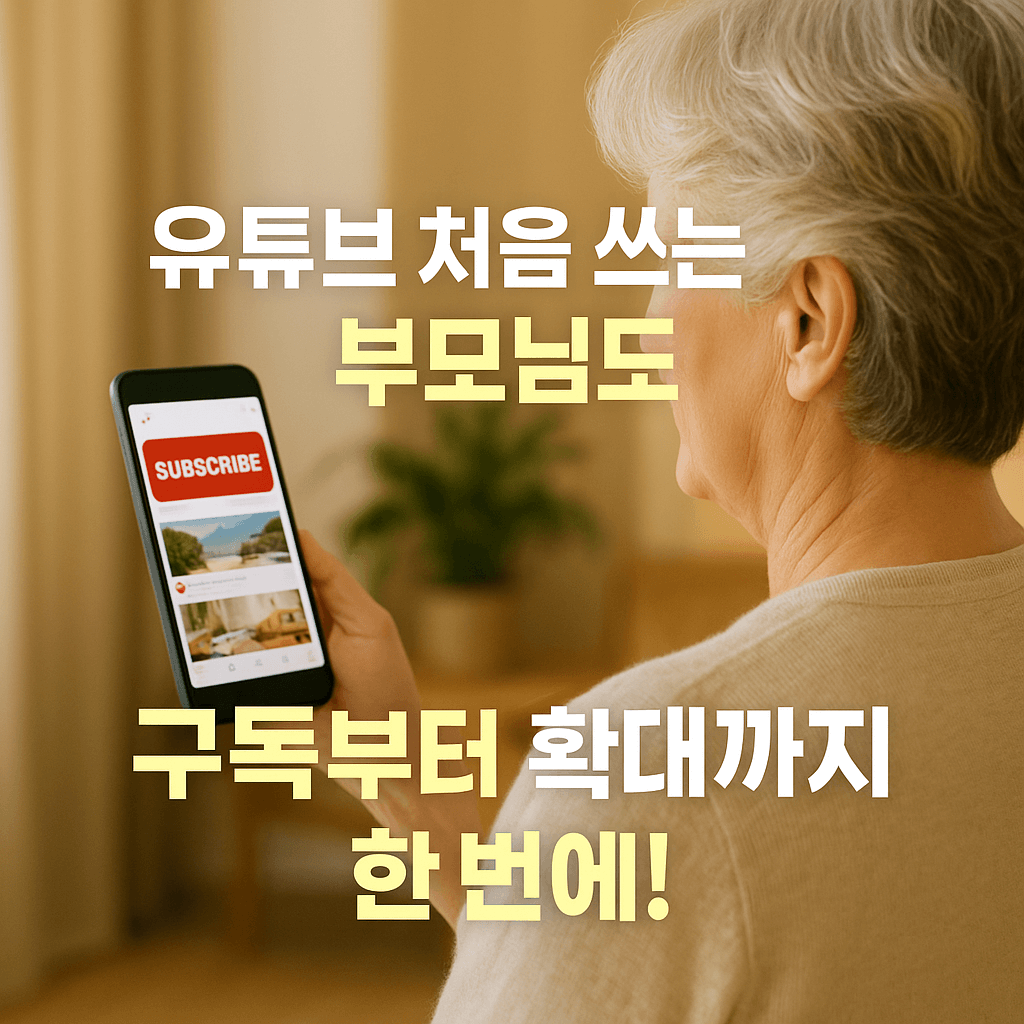 유튜브 처음 쓰는 부모님도 구독부터 확대까지