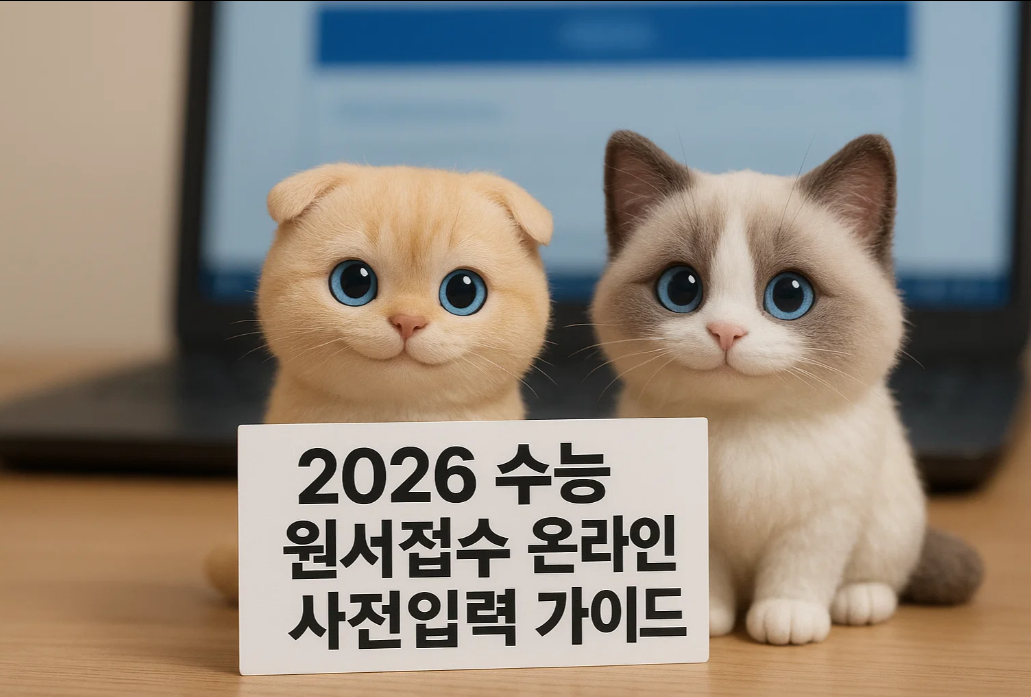 2026 수능 온라인 원서접수 사전입력 A to Z