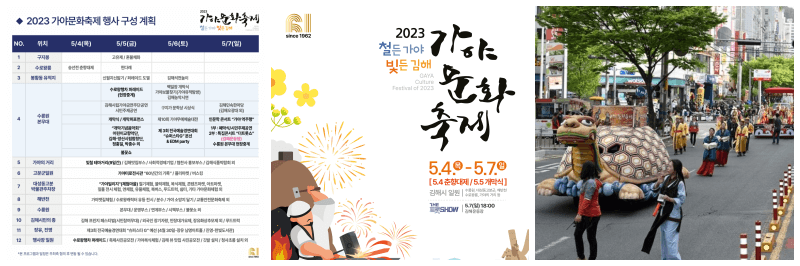 가야문화축제 일정, 포스터, 행사 사진