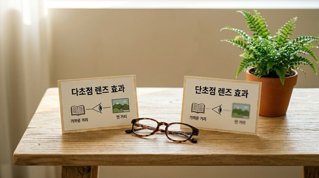 다초점 단초점 효과 비교