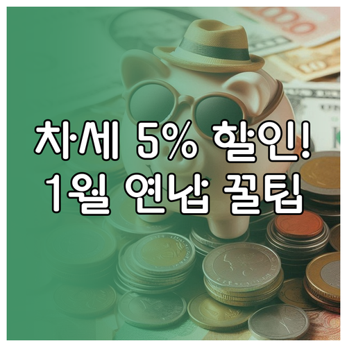 위택스에서 자동차세 조회 후 1월 연..