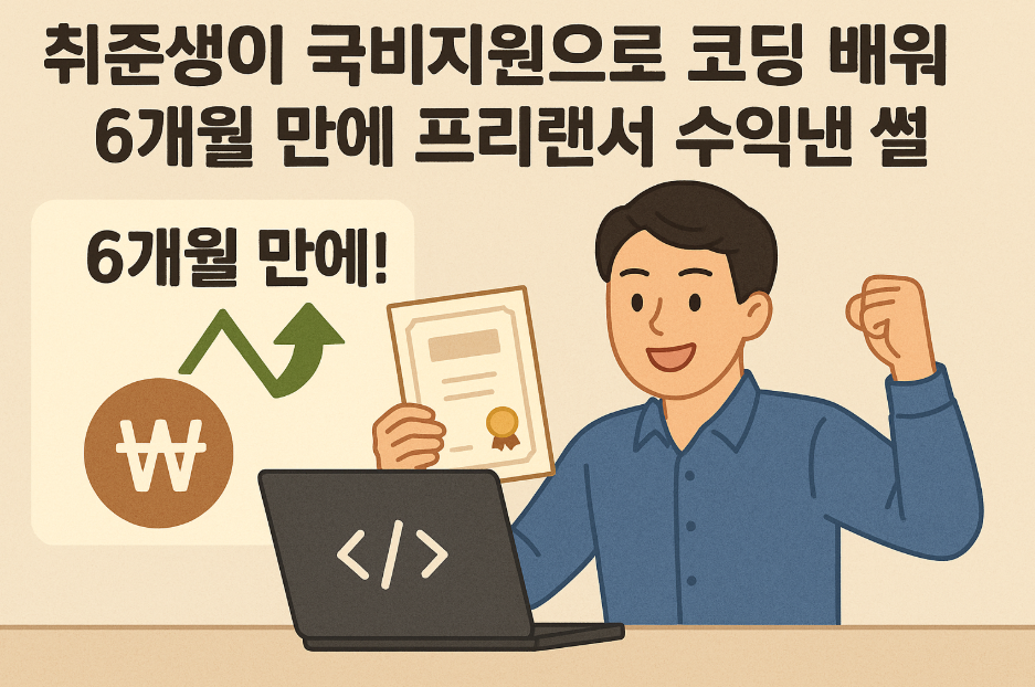 취준생이 국비지원으로 코딩 배워 6개월 만에 프리랜서 수익낸 썰
