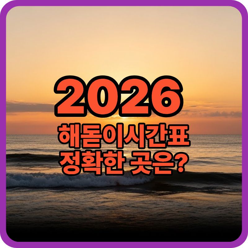 해돋이시간표 정확한 곳은 어디일까? 가장 신뢰할 수 있는 확인 방법