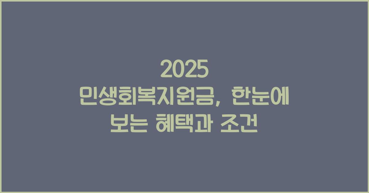 2025 민생회복지원금