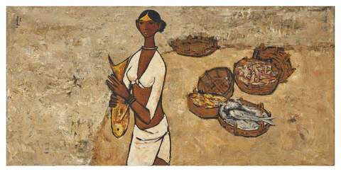 B.Prabha의 Fisherwoman