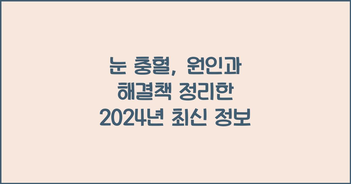 눈 충혈