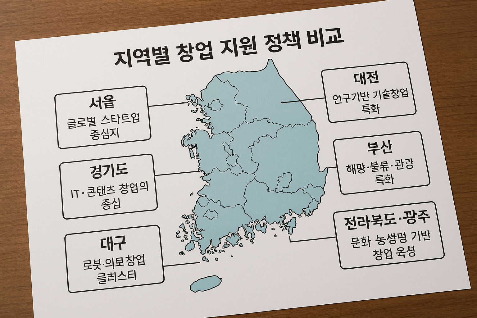 지역별 창업 지원 정책 비교​에 관한 이미지