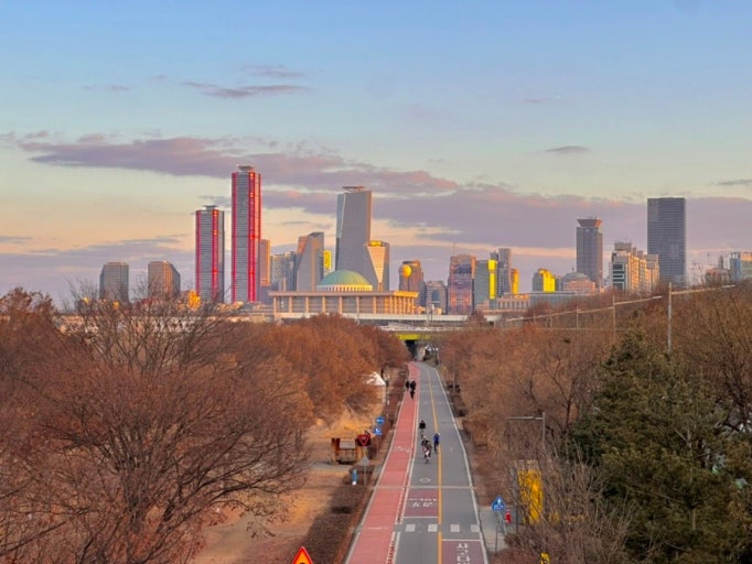서울 양화한강공원의 가을 전경