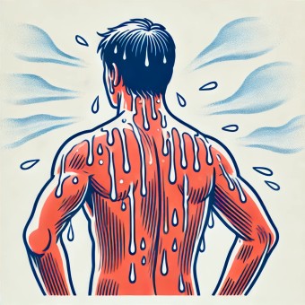 땀흘리는 건강한 몸