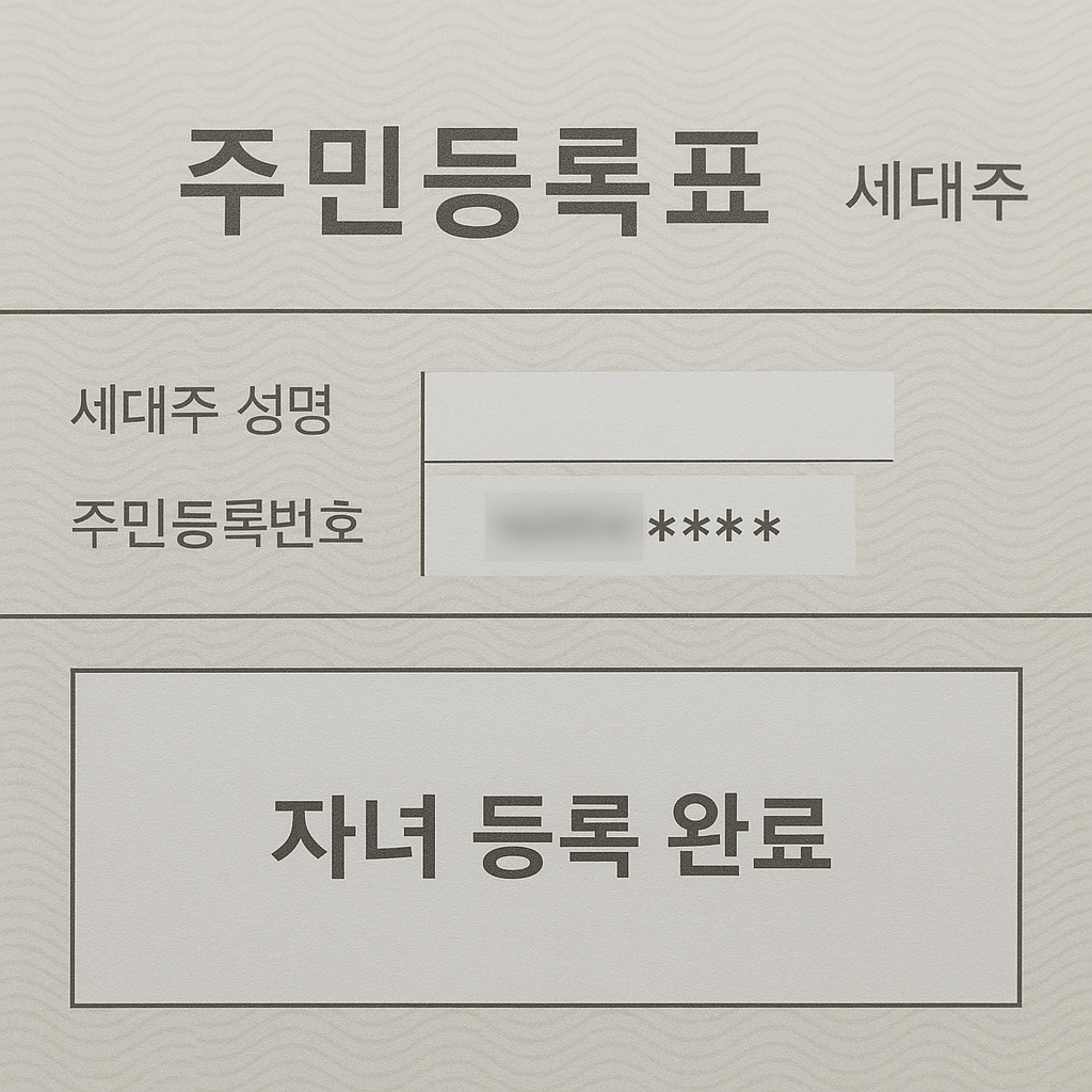 출생 신고 방법