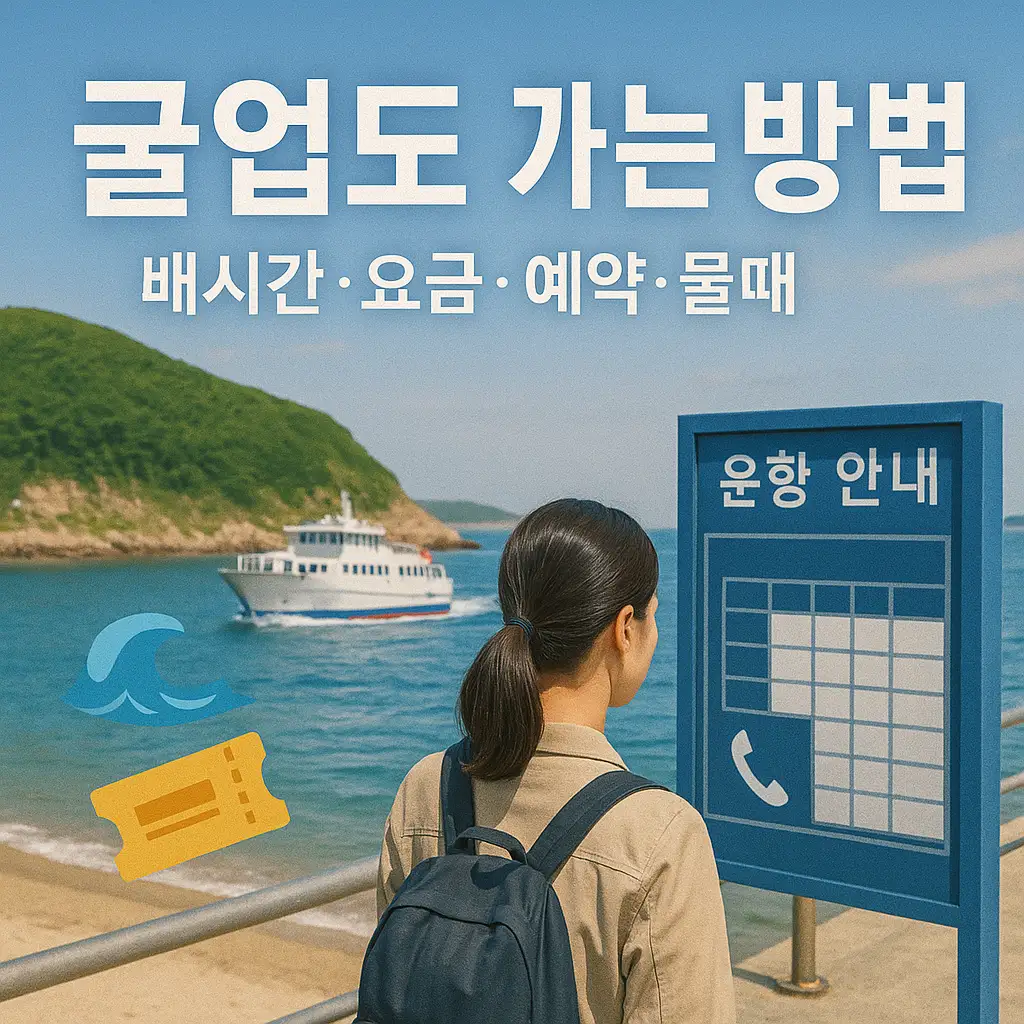 굴업도 가는 방법, 배시간, 요금, 예약 방법, 물때