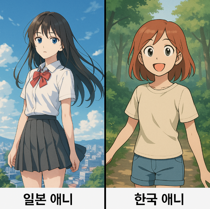 (일본과 한국 애니메이션의 차이점과 특징) 사진