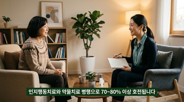 공황장애 치료 방법 약물치료 인지행동치료 상담 이미지