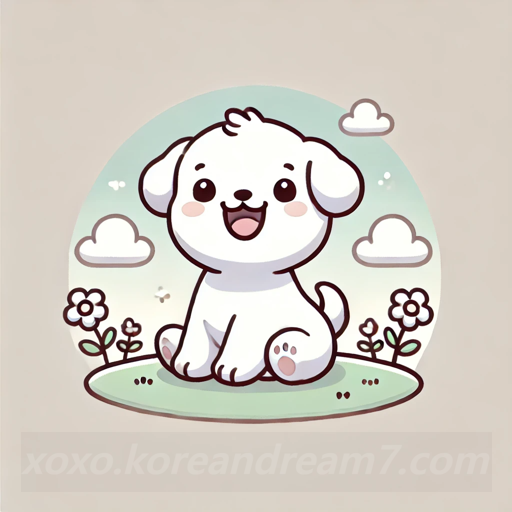 하얀강아지 태몽