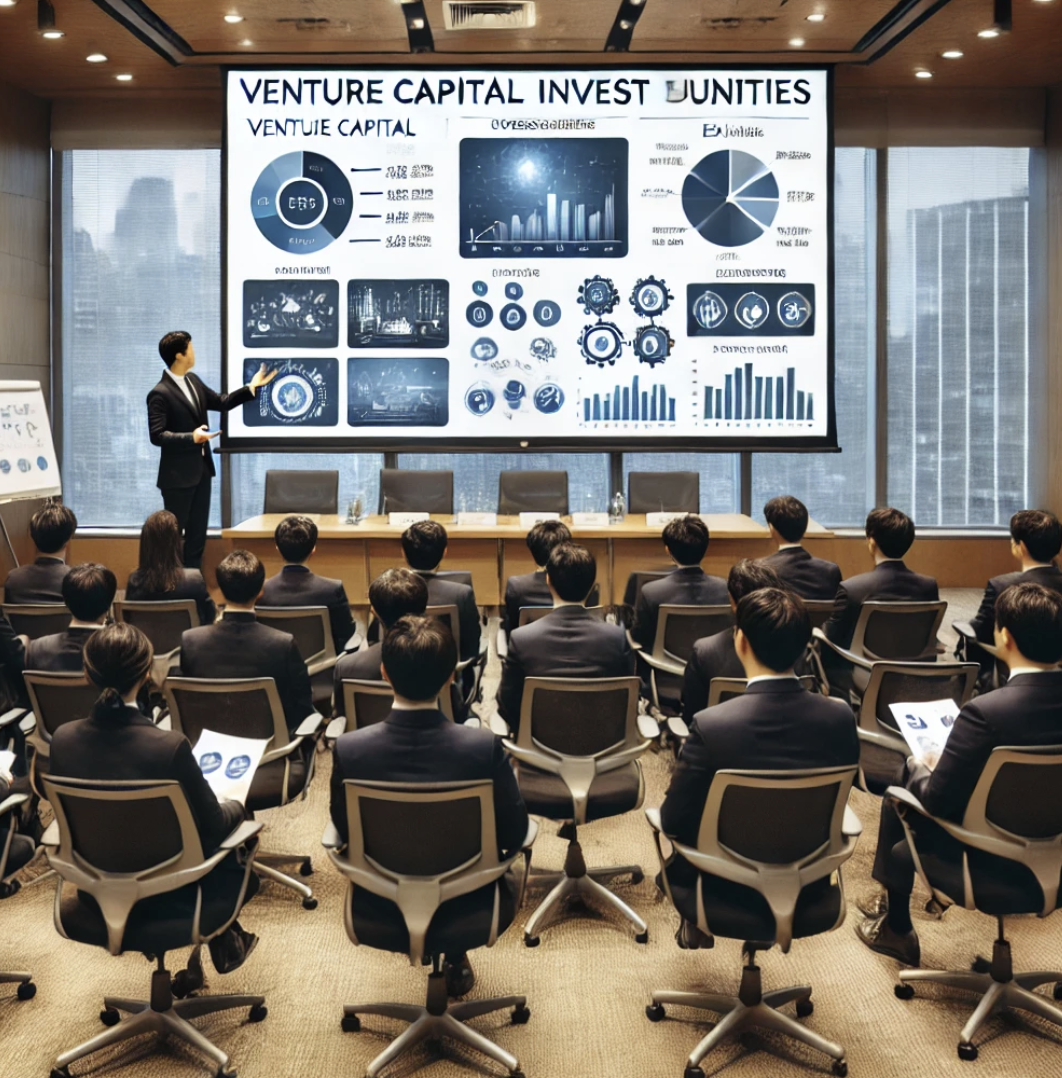 벤처 캐피탈 투자기회에 대해 설명하는 금융 세미나
