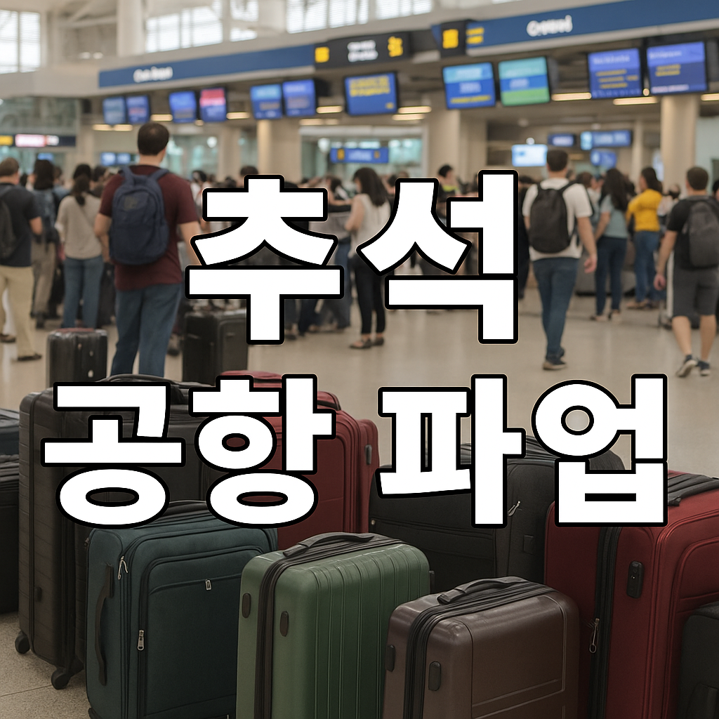 추석 연휴 공항 파업, 언제?