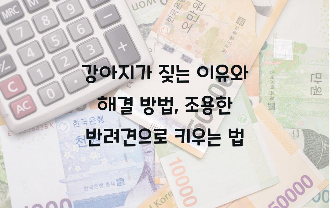 강아지가 짖는 이유와 해결 방법, 조용한 반려견으로 키우기