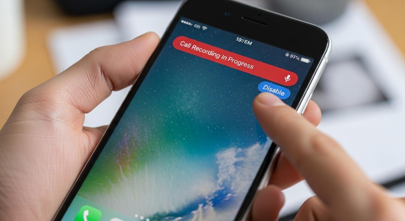 아이폰 통화녹음 알림 없애는 법