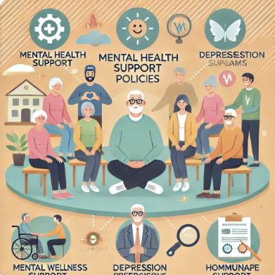 고령층의 정신건강 지원 정책 및 우울증 예방 프로그램 관련 사진