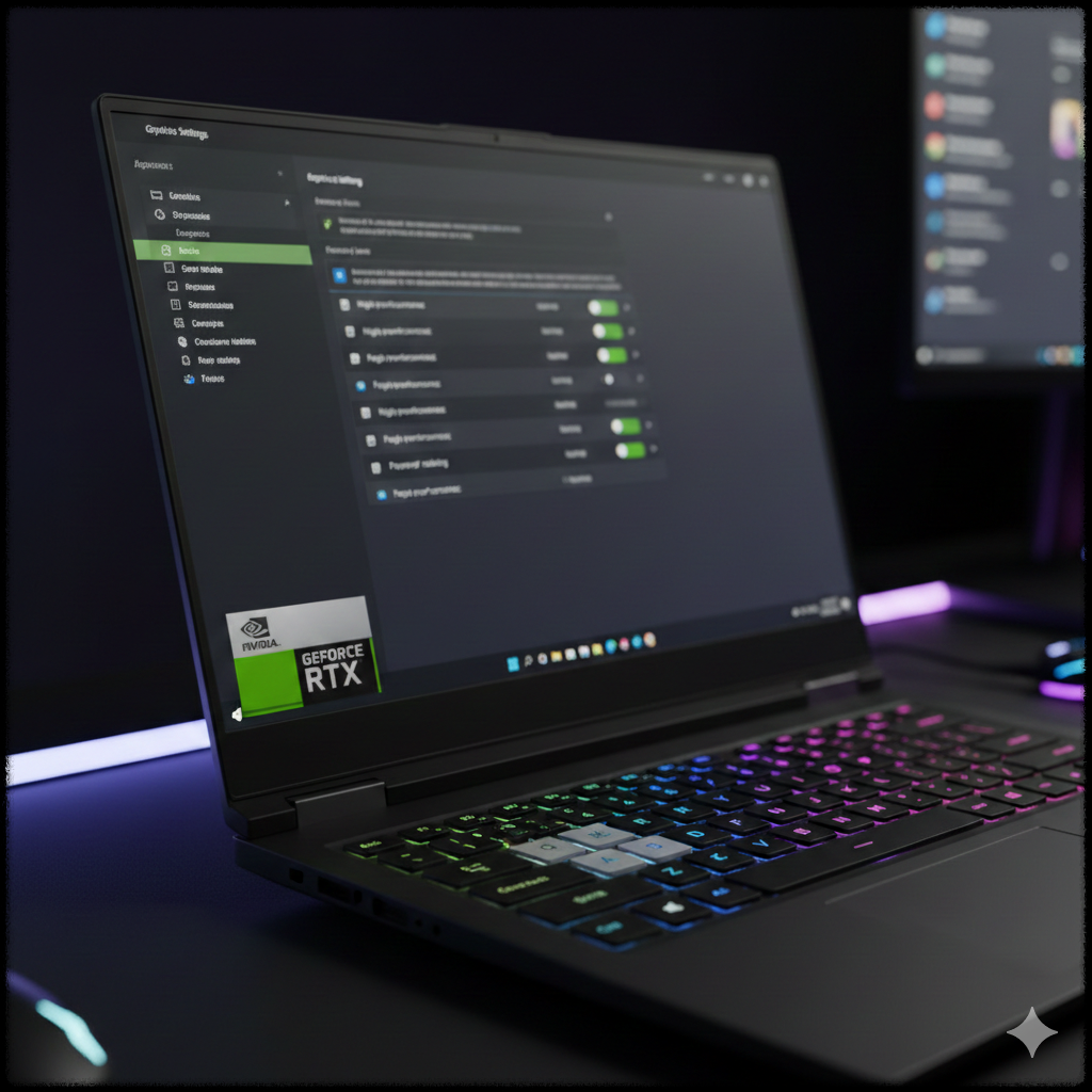Windows 11에서 GPU 성능 설정으로 FPS를 향상시키는 모습