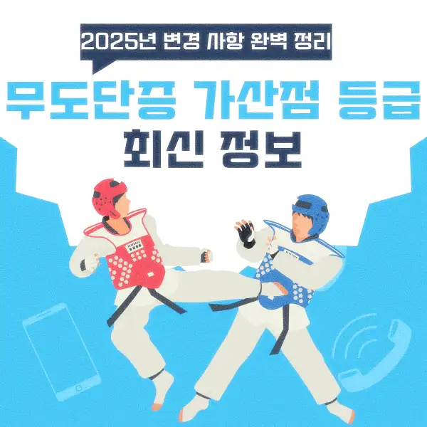 무도단증 가산점 등급 최신 정보