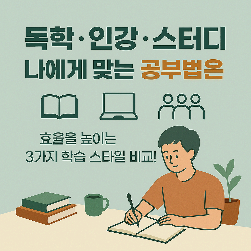 독학 vs 인강 vs 스터디, 자격증 공부 진짜 효율 비교