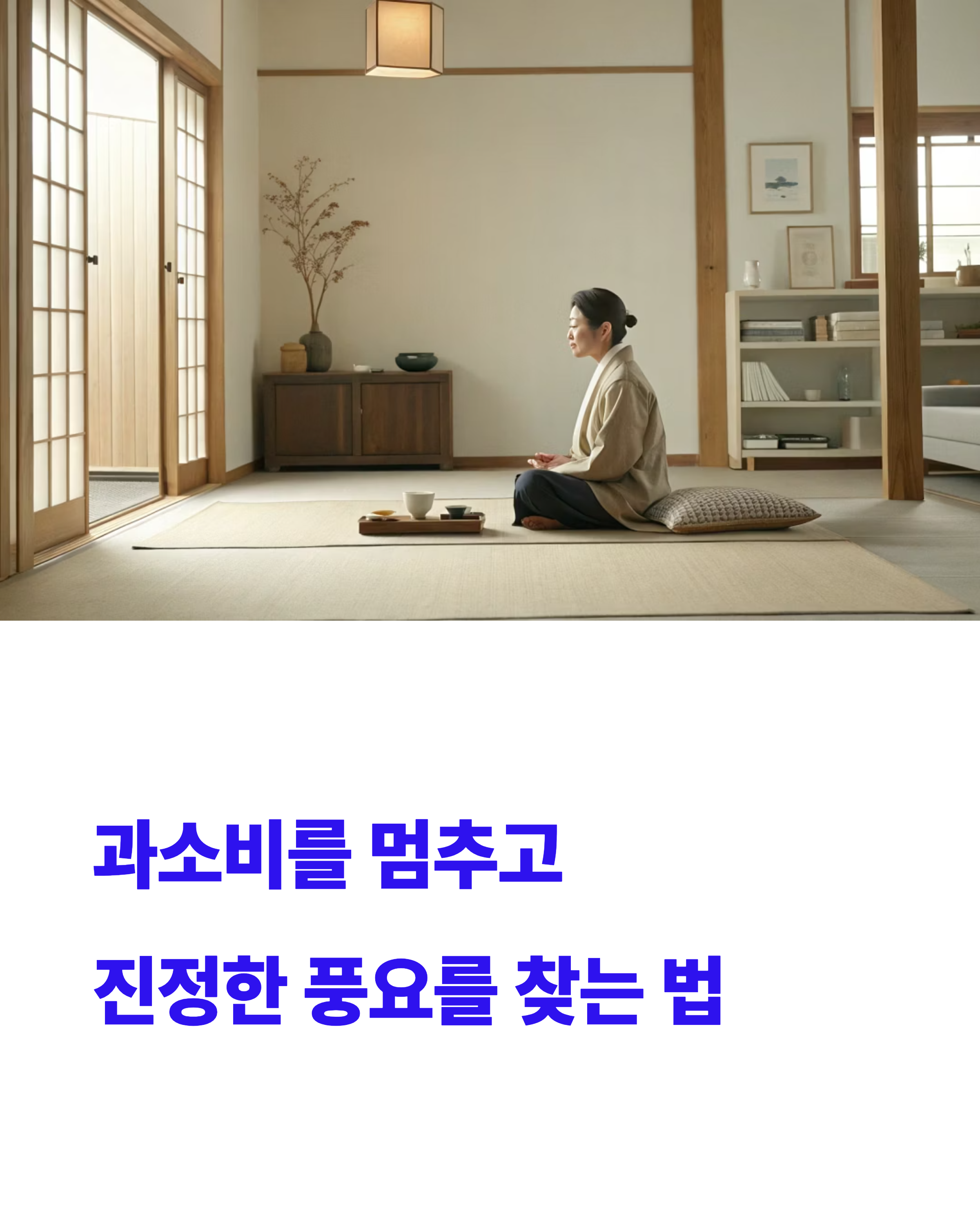 가치 중심 라이프 소비를 줄이니 삶이 풍요로워졌다