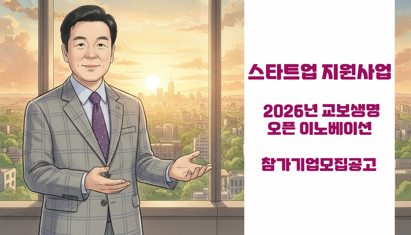 2026 교보생명 오픈이노베이션 스타트업 지원사업 합격 비법 아바타 일러스트