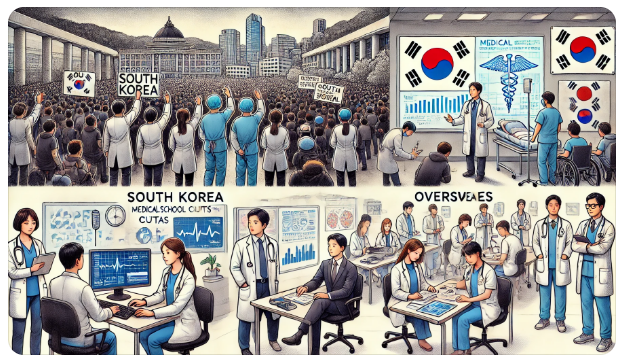 한국 vs 해외 의대 정책 관련 이미지
