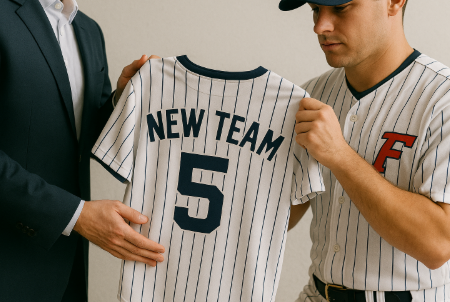 야구선수 이적 관련 사진