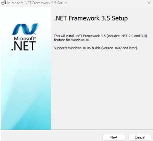 출처 : MY PC. 닷넷 설치 화면