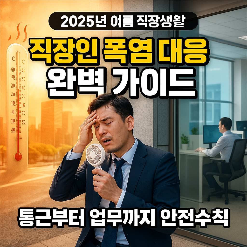 직장인을 위한 폭염 대응 완벽 가이드 - 2025년 여름 업무환경 안전 수칙