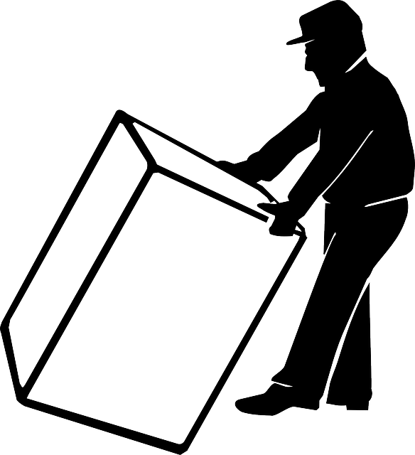 상자를 끌면서 옮기는 그림