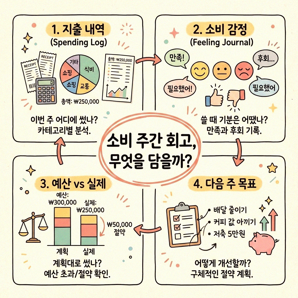 소비 주간 회고, 제대로 만들기
