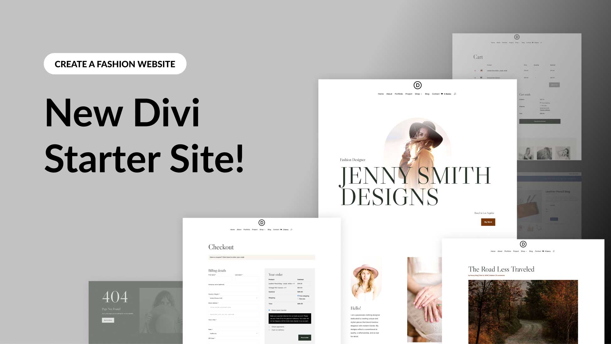 워드프레스 Divi 테마: 패션용 스타터 사이트 템플릿 데모 공개