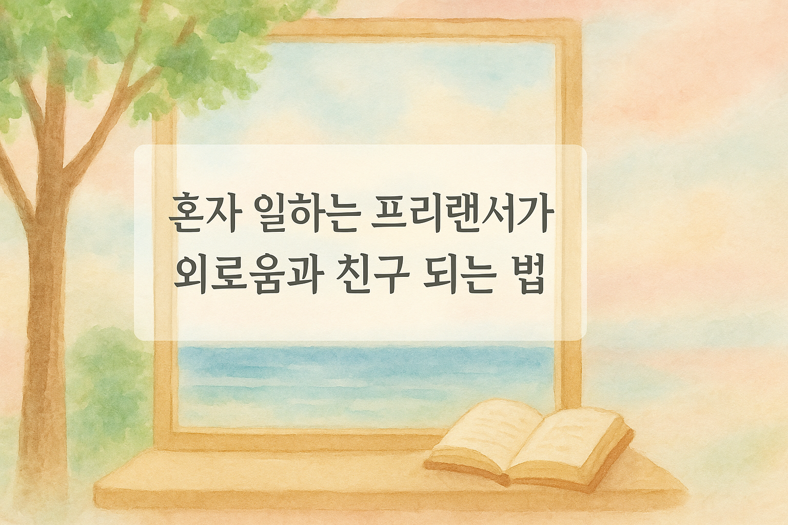 외로움과 바다가 있는 창가