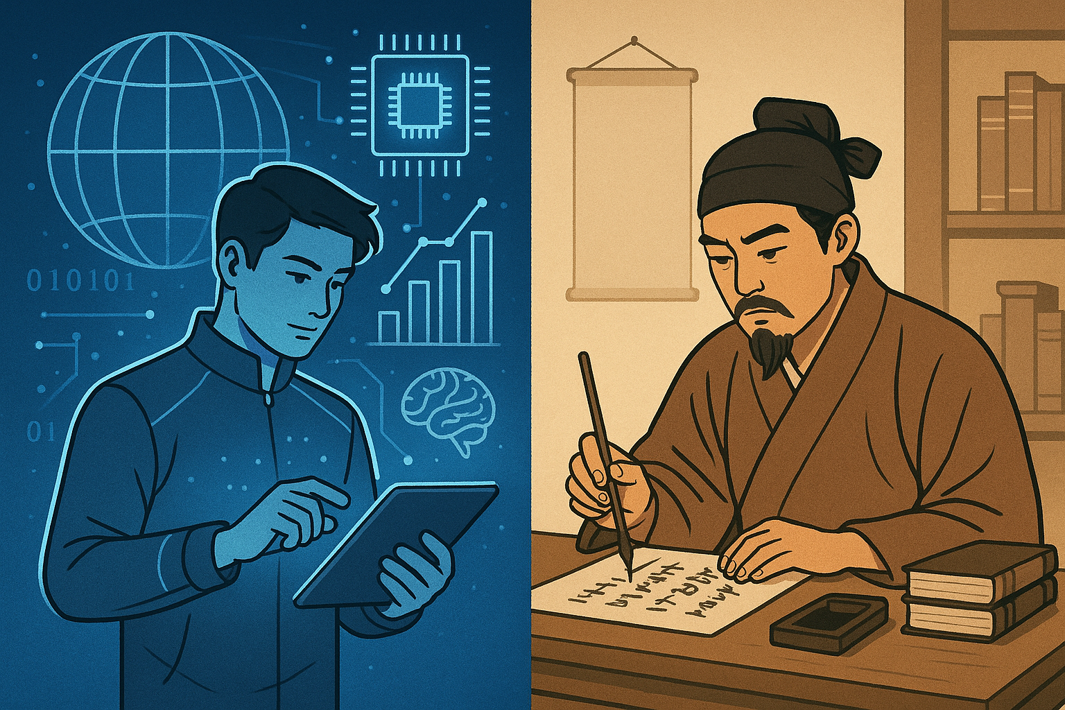 첨단학과와 전통학과