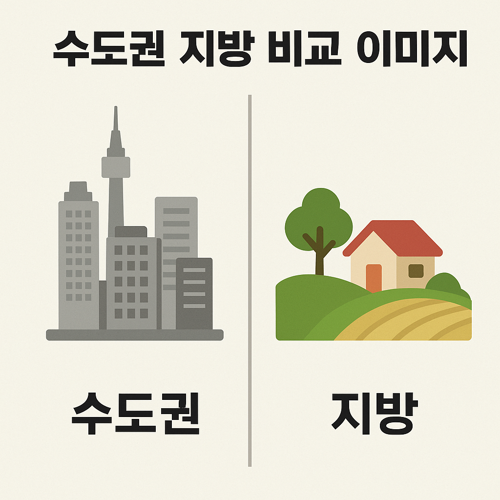 수도권 지방 차이 이미지