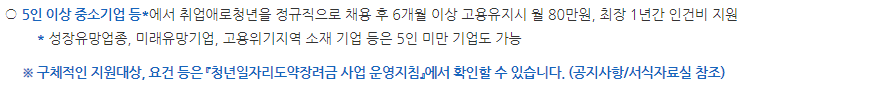 청년 일자리 도약 장려금 사업 개요