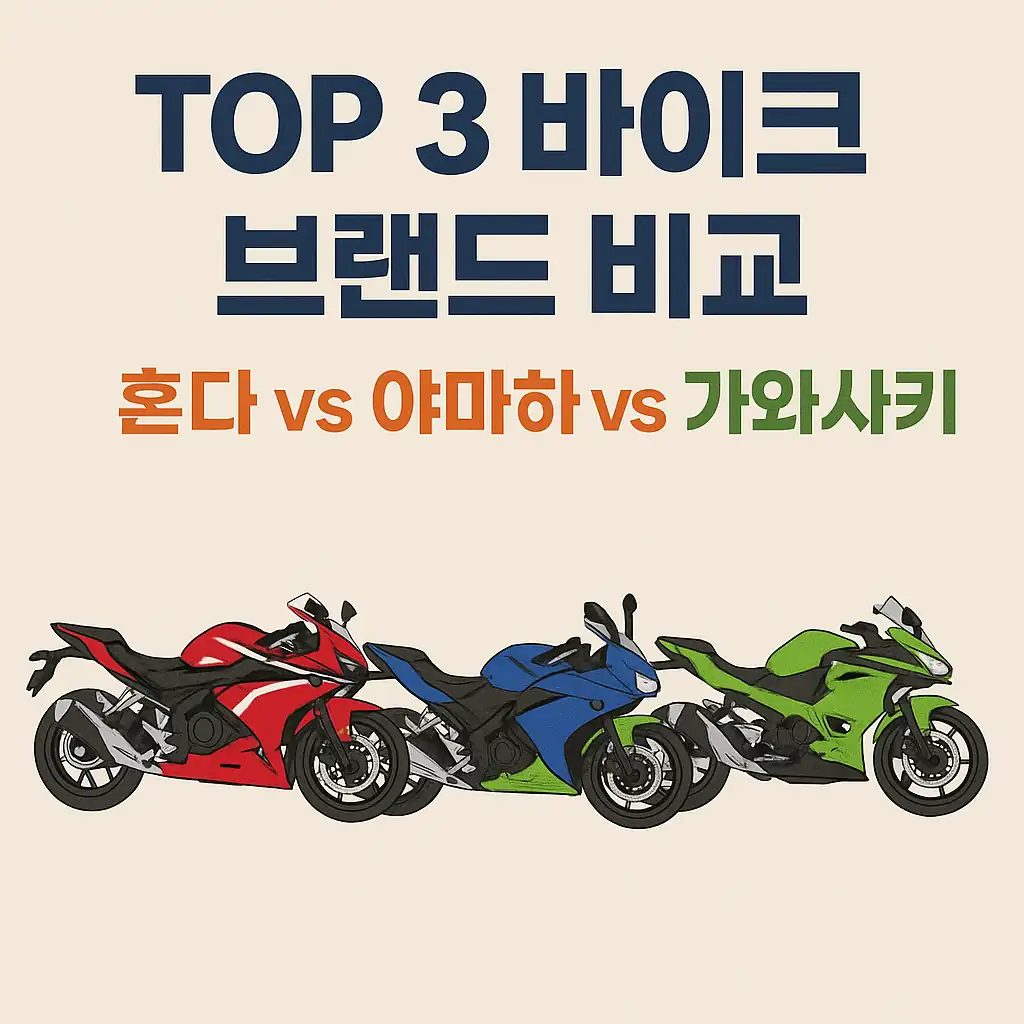 바이크 브랜드 고민 끝! 혼다 vs 야마하 vs 가와사키 완벽 비교 가이드