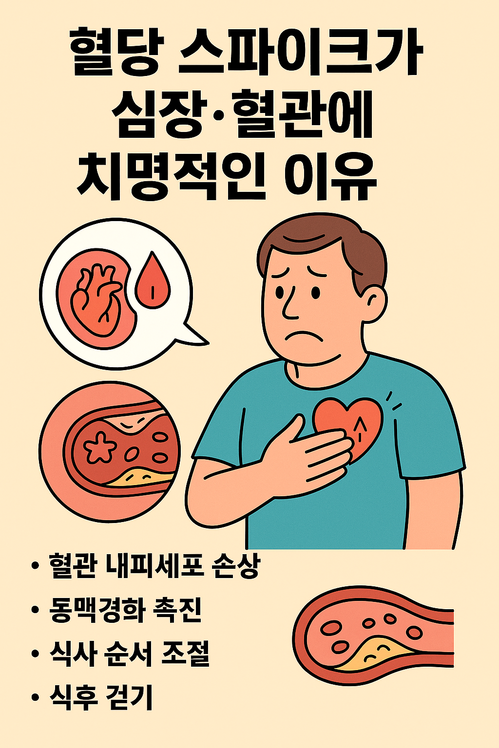 혈당 스파이크가 심장·혈관에 치명적인 이유