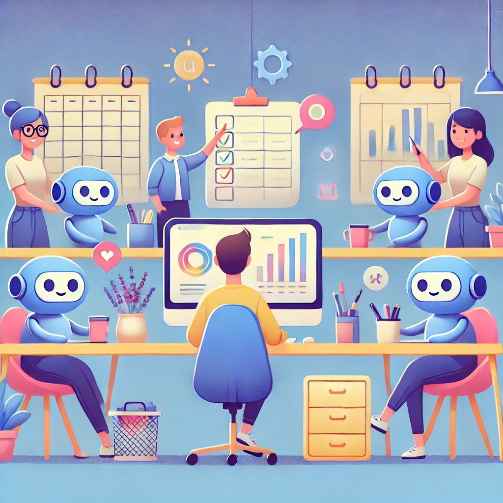 ai와 팀처럼 일하는 모습 연출